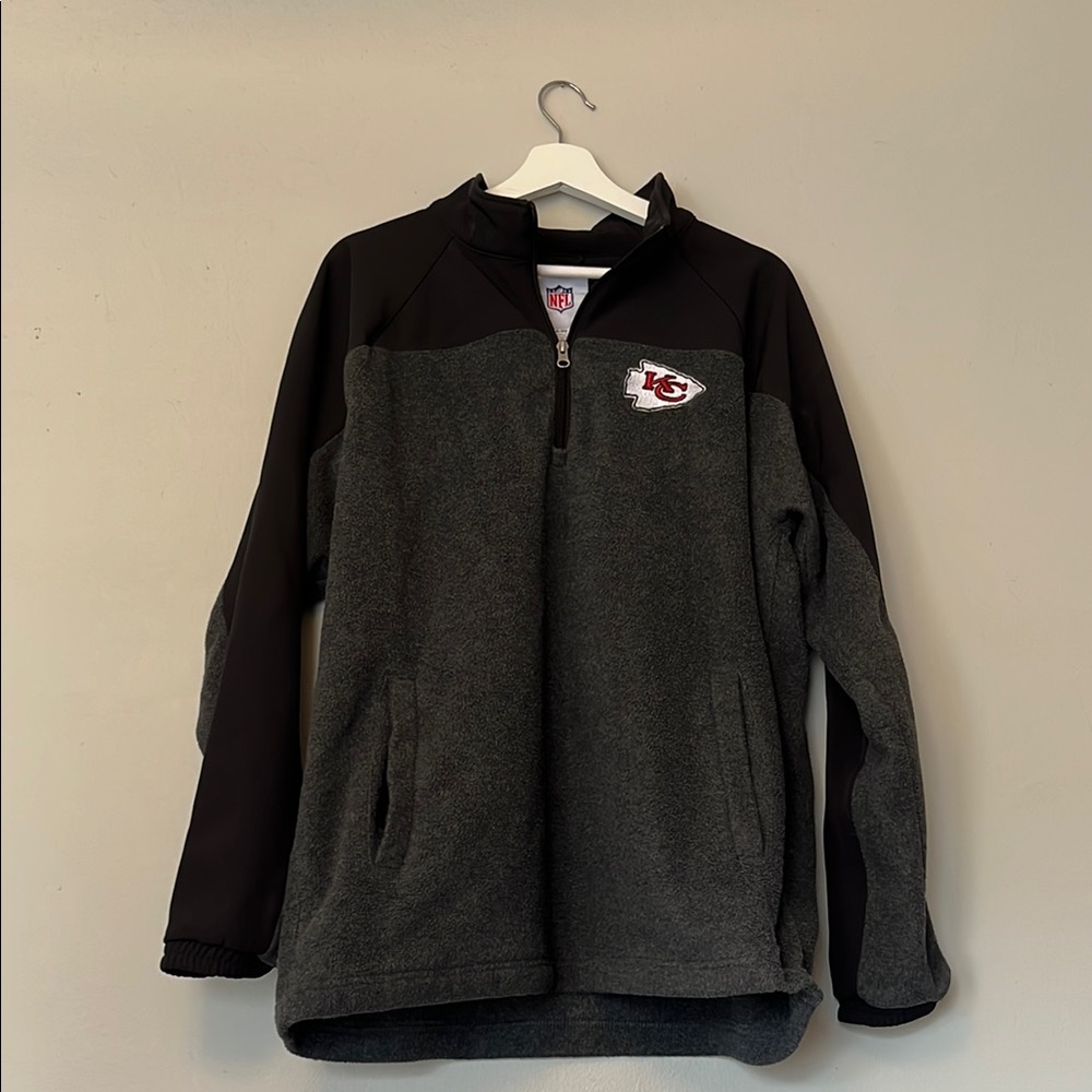 Mens Kansas City Chiefs Quarter-Zip Fleece Jacket